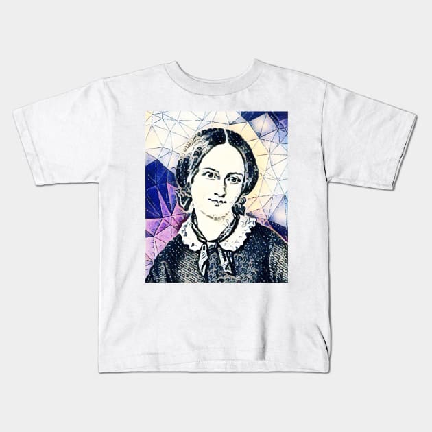 Emily Bronte Portrait | Emily Bronte Artwork 14 Kids T-Shirt by JustLit